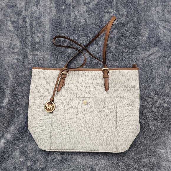 Michael Kors Signature handbag Logo Purse FC-1612 multi pocket - Picture 1 of 13